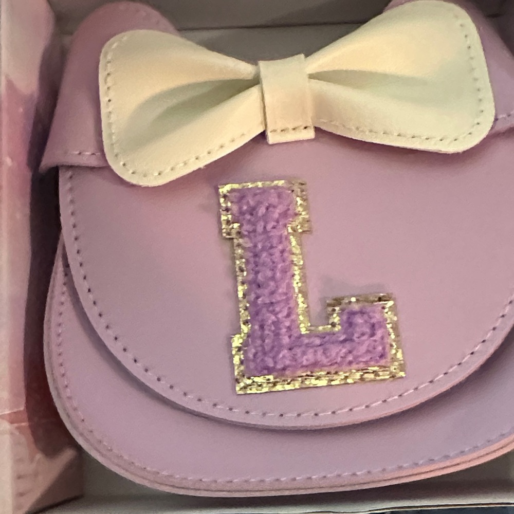 Charming Lavender and Cream Kids Bag with Bow